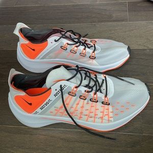 Nike orange and white mens sneakers size 10